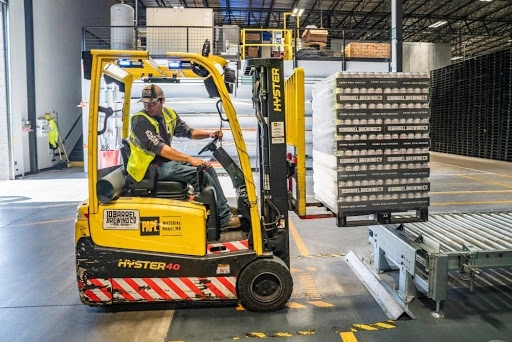 man on forklift